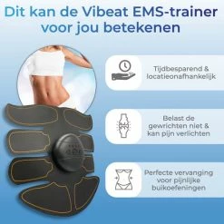 Coupon ⭐ Vibeat EMS Buikspieren Trainer Elektrisch - AB Trainer - Afslankband - Spierstimulator - Sixpack Buiktrainer - Buikspiertrainer - USB Oplaadbaar - Incl. 24 Gel Pads - Incl. E-book ???? -XXL Nutrition-winkel 550x550 691