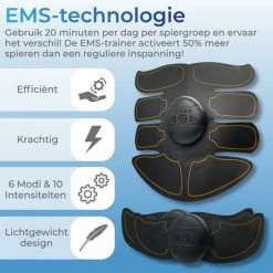 Coupon ⭐ Vibeat EMS Buikspieren Trainer Elektrisch - AB Trainer - Afslankband - Spierstimulator - Sixpack Buiktrainer - Buikspiertrainer - USB Oplaadbaar - Incl. 24 Gel Pads - Incl. E-book ???? -XXL Nutrition-winkel 550x550 697
