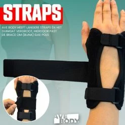 Promo ???? AVE Body AVE Polsbrace Voor Links En Rechts Met Spalk – 1 Stuk - Zwart – Duim Brace - Pols Ondersteuning – Polssteun ???? -XXL Nutrition-winkel 550x550 711