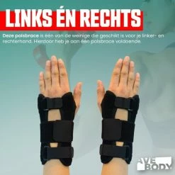 Promo ???? AVE Body AVE Polsbrace Voor Links En Rechts Met Spalk – 1 Stuk - Zwart – Duim Brace - Pols Ondersteuning – Polssteun ???? -XXL Nutrition-winkel 550x550 712