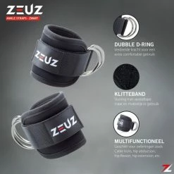 Goedkoop ???? ZEUZ® 2 Stuks Enkelband Fitness – Ankle Cuff Strap – Kabelmachine - Sport Beenband Straps – Zwart ???? -XXL Nutrition-winkel 550x550 814