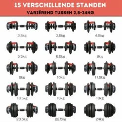 Hete verkoop ???? Merkloos Verstelbare Dumbbell - Halterset - 2 T/m 24kg - 15 Verschillende Dumbbells In 1 - Zwart - Verstelbare Dumbbells ???? 12 Hete verkoop ???? Merkloos Verstelbare Dumbbell - Halterset - 2 T/m 24kg - 15 Verschillende Dumbbells In 1 - Zwart - Verstelbare Dumbbells ???? -XXL Nutrition-winkel 550x550 878