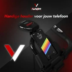 Korting ???? Venom Sports Hometrainer Fiets – Hometrainer Fitness - Professionele Indoor Bike Met Lage Instap – Hoge Stabiliteit – V-belt Aandrijving – Tot 175cm En 150kg – Zwart/Rood ???? -XXL Nutrition-winkel 550x550 951