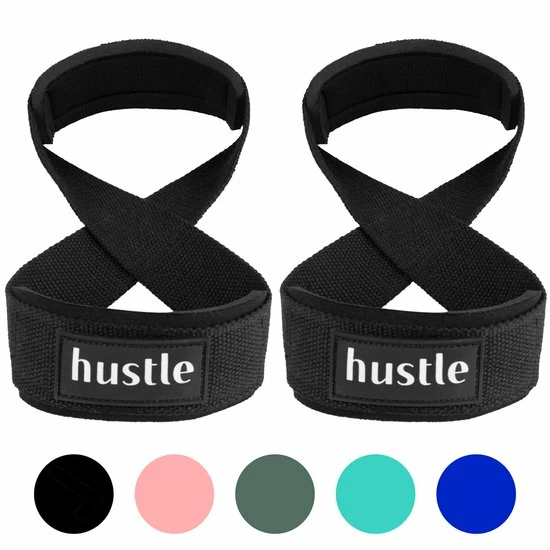 Korting ???? Hustle - Zwarte Figure 8 Straps - Met Padding - Lifting Grips/Hooks/Straps - Maat M/L - 1 Paar ✨ 3 Korting ???? Hustle - Zwarte Figure 8 Straps - Met Padding - Lifting Grips/Hooks/Straps - Maat M/L - 1 Paar ✨