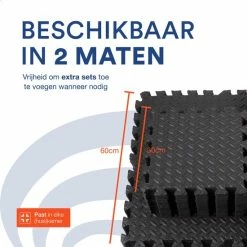Goedkoop ???? VE Goods Sport Puzzelmat - Fitnessmat - 6 Stuks Van 60x60x1,2cm - Sportmat Met Antislip - Yogamat - Geluidabsorberend EVA - Totaal 180x120cm - 2,16m² - Zwart ???? 19 Goedkoop ???? VE Goods Sport Puzzelmat - Fitnessmat - 6 Stuks Van 60x60x1,2cm - Sportmat Met Antislip - Yogamat - Geluidabsorberend EVA - Totaal 180x120cm - 2,16m² - Zwart ???? -XXL Nutrition-winkel 550x550 977