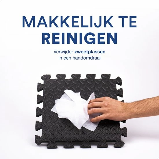 Goedkoop ???? VE Goods Sport Puzzelmat - Fitnessmat - 6 Stuks Van 60x60x1,2cm - Sportmat Met Antislip - Yogamat - Geluidabsorberend EVA - Totaal 180x120cm - 2,16m² - Zwart ???? 9 Goedkoop ???? VE Goods Sport Puzzelmat - Fitnessmat - 6 Stuks Van 60x60x1,2cm - Sportmat Met Antislip - Yogamat - Geluidabsorberend EVA - Totaal 180x120cm - 2,16m² - Zwart ???? - Afbeelding 7