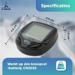 Beste Verkoop ???? Fibik Draadloze Fietscomputer - Kilometerteller - Draadloos - Waterdicht - Automatisch Verlicht Scherm ???? -XXL Nutrition-winkel 550x550 98