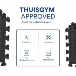 Goedkoop ???? VE Goods Sport Puzzelmat - Fitnessmat - 6 Stuks Van 60x60x1,2cm - Sportmat Met Antislip - Yogamat - Geluidabsorberend EVA - Totaal 180x120cm - 2,16m² - Zwart ???? 26 Goedkoop ???? VE Goods Sport Puzzelmat - Fitnessmat - 6 Stuks Van 60x60x1,2cm - Sportmat Met Antislip - Yogamat - Geluidabsorberend EVA - Totaal 180x120cm - 2,16m² - Zwart ???? -XXL Nutrition-winkel 550x550 984