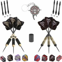 Goedkoopste ⭐ DOGMA Dartpijlen - 23 & 24 Gram Darts - Premium Brass Dartspijlen Set - 6 Steeltip Dartpijltjes - Extra Dart Flights & Dart Shafts ???? -XXL Nutrition-winkel 550x551