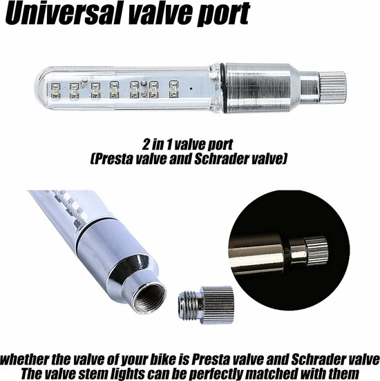 Korting ⭐ BOTC Fiets Ventiel LED Lampjes - Fietswielverlichting - Ventielbevestiging - Blauw - 1 Stuks - Incl. Batterijen ???? 5 Korting ⭐ BOTC Fiets Ventiel LED Lampjes - Fietswielverlichting - Ventielbevestiging - Blauw - 1 Stuks - Incl. Batterijen ???? - Afbeelding 3