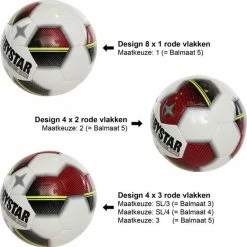 Goedkoop ???? Derbystar Classic TT Superlight Voetbal - Multi Kleuren - 1 Vak Rood - Maat 5 ????