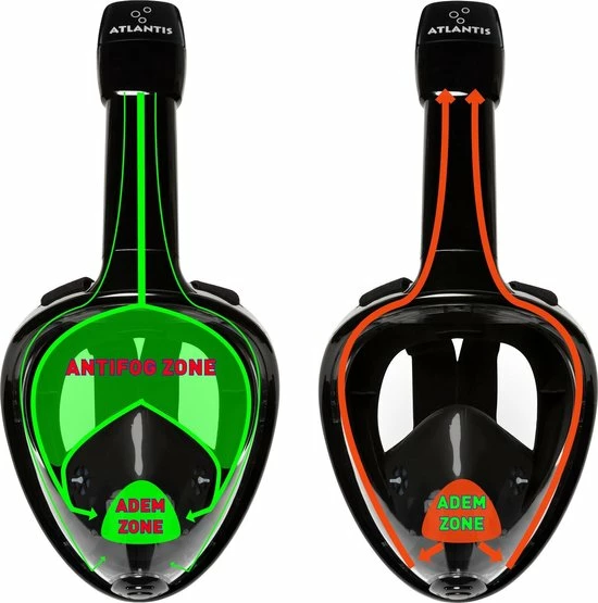 Top 10 ???? Atlantis Full Face Mask - Snorkelmasker - Volwassenen - Zwart - L/XL ???? 5 Top 10 ???? Atlantis Full Face Mask - Snorkelmasker - Volwassenen - Zwart - L/XL ???? - Afbeelding 3