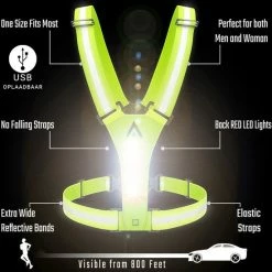 Groothandel ✔️ ARISENN® Hardloop Verlichting OPLAADBAAR - Led Harnas - - INCL. Hersluitbare Zipper Bag - Led Vest - Wit Licht Voor & Rood Licht Achter - Hardloop Led Verlichting - Reflecterend Hardloop Vest - Hardlopen - Sport Verlichting - Oplaadbaar ????