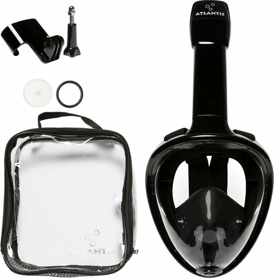 Top 10 ???? Atlantis Full Face Mask - Snorkelmasker - Volwassenen - Zwart - L/XL ???? 4 Top 10 ???? Atlantis Full Face Mask - Snorkelmasker - Volwassenen - Zwart - L/XL ???? - Afbeelding 2