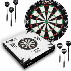 Aanbiedingen ???? KOTO Starter Set - Dartset - Ideaal Voor Beginners - Dartbord & Dartpijlen - Braziliaans Sisal ✨