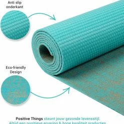 Korting ???? Positive Things Yoga Mat Sportmat Fitnessmat Antislip Duurzaam Met Yoga Lessen - Turquoise ???? -XXL Nutrition-winkel 550x562 8