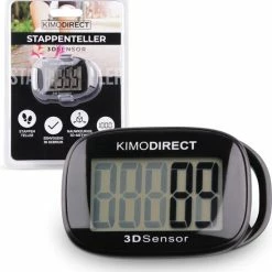 Aanbiedingen ❤️ KIMO DIRECT Stappenteller Met Clip En Draagkoord - Stappen Tellen - Activity Tracker - Pedometer - Groot Scherm - Zwart ???? -XXL Nutrition-winkel 550x569