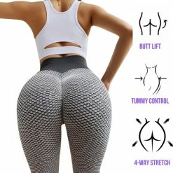 Goedkoop ???? MW® TikTok Legging - Sportlegging Dames High Waist - Legging Dames - Push Up Legging - Lichtgrijs L ???? -XXL Nutrition-winkel 550x576 8