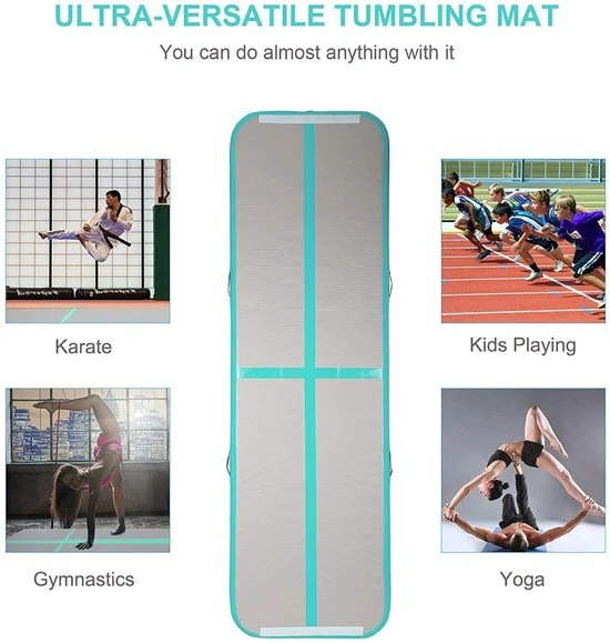 Kopen ???? Innovative Outdoor AirTrack Pro 'GROEN' - Turnmat | 3 Meter | Gymnastiek | Fitness Mat | Waterproof | Opblaasbaar | INCL. 600W Elektrische Pomp ???? 10 Kopen ???? Innovative Outdoor AirTrack Pro 'GROEN' - Turnmat | 3 Meter | Gymnastiek | Fitness Mat | Waterproof | Opblaasbaar | INCL. 600W Elektrische Pomp ???? - Afbeelding 8