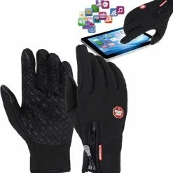 XXL Nutrition-winkel 2 Beste deal ✔️ AA Commerce Fietshandschoenen Winter Met Touch Tip Gloves - Anti-Slip - Touchscreen Sport Handschoenen - Dames / Heren - Zwart - Small ????