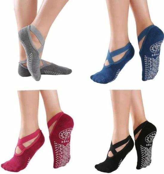 Aanbiedingen ???? Merkloos Yoga & Pilates Sokken Met Antislip - 'Ballerina Yoga' - Dichte Tenen - Zwart - Blauw ⭐ 4 Aanbiedingen ???? Merkloos Yoga & Pilates Sokken Met Antislip - 'Ballerina Yoga' - Dichte Tenen - Zwart - Blauw ⭐ - Afbeelding 2