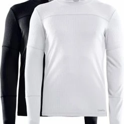 Coupon ⌛ Craft - Core 2-pack Baselayer - Thermoshirt - Zwart/Wit - Heren - XL ????