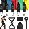 Beste Pirce ???? AJ-Sports Weerstandsbanden Set Met Handvaten - Weerstandsbanden Fitness 11- Delig - Fitness Elastiek Set - Weerstandsbanden - Fitness Set Thuis - Fitness - Workout ???? -XXL Nutrition-winkel 550x600 5