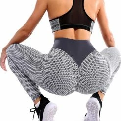 Goedkoop ???? MW® TikTok Legging - Sportlegging Dames High Waist - Legging Dames - Push Up Legging - Lichtgrijs L ???? -XXL Nutrition-winkel 550x608 5