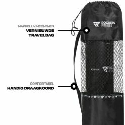 Aanbiedingen ???? Yoga Mat - Fitness Mat Grijs - Sport Mat - Yogamat Anti Slip & Eco - Extra Dik - Duurzaam TPE Materiaal - Incl Draagtas Van Rockerz Fitness® ⭐ -XXL Nutrition-winkel 550x613 1