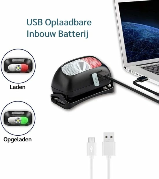 Kopen ???? Detepo Led Hoofdlamp - USB Oplaadbaar - Hoofdlampje Met Wit En Rood Licht - Waterdicht En Verstelbaar - Voor Hardlopen En Klussen ✨ 5 Kopen ???? Detepo Led Hoofdlamp - USB Oplaadbaar - Hoofdlampje Met Wit En Rood Licht - Waterdicht En Verstelbaar - Voor Hardlopen En Klussen ✨ - Afbeelding 3