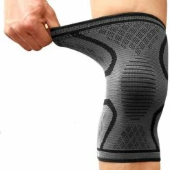 Goedkoopste ✨ DRSPRT Sport-Plein Kniebrace Kniebandage - Zwart / Grijs - Maat XL ????