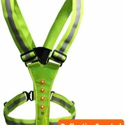 Begroting ???? Invincer® - Hardloop Verlichting - ReflectiveSport - Led Harnas – Reflectie Led Vest USB Oplaadbaar- Hardloopvest Met Verlichting - Hardloop Lampje – Geel ???? -XXL Nutrition-winkel 550x636 4