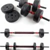 Hete verkoop ???? Buinstra Sports Dumbbellset 25 Kg Met Halterstang - Dumbbells Verstelbaar - Halterset - Fitness Gewichten Set - Rood/zwart ???? -XXL Nutrition-winkel 550x641 3