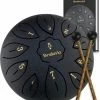 Kopen ⭐ BrellaVio Handpan Met Lesboek - 16cm - Zwart - Healing Steel Tongue Drum - Hand Klankschaal - Hang Drum - Lotus Tong Muziektherapie ???? -XXL Nutrition-winkel 550x655