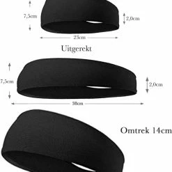 Goedkoop ???? Fit Evolve® Sport Hoofdband Dames En Heren - Haarband - Zweetband Hoofd - Sporthaarband - Zwart ???? -XXL Nutrition-winkel 550x658 2