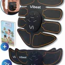 Top 10 ???? Vibeat EMS Buikspieren Trainer Elektrisch - AB Trainer - Afslankband - Spierstimulator - Sixpack Buiktrainer - Buikspiertrainer - USB Oplaadbaar - Incl. 24 Gel Pads - Incl. E-book ✔️