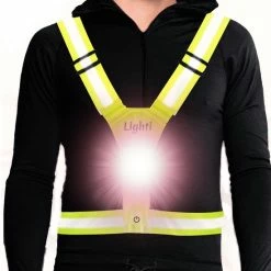 Begroting ???? Lighti® Reflecterend Hardloopvest Met Verlichting - Hardloopverlichting - Veiligheid - Wandel Verlichting - Geel ????