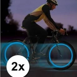 Kopen ???? Merkloos Fiets Ventiel LED Lampjes Blauw 2 Stuks ????
