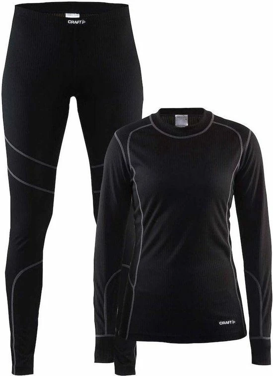 Hete verkoop ❤️ Craft Baselayer Set Thermoset Dames - Black/Granite - Maat M ???? 5 Hete verkoop ❤️ Craft Baselayer Set Thermoset Dames - Black/Granite - Maat M ???? - Afbeelding 3