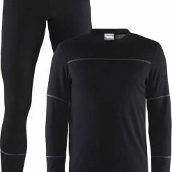 Goedkoop ???? Craft Baselayer Set Thermoset Heren - Black/Granite - Maat L ????
